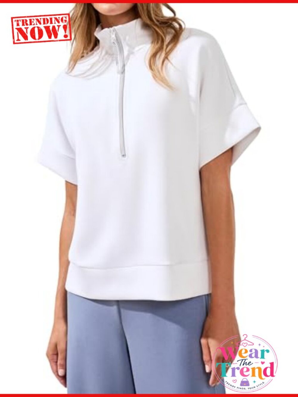 Techno Lux Scuba Half Zip Mock Neck Dolman Sleeve Athletic Pullover Top